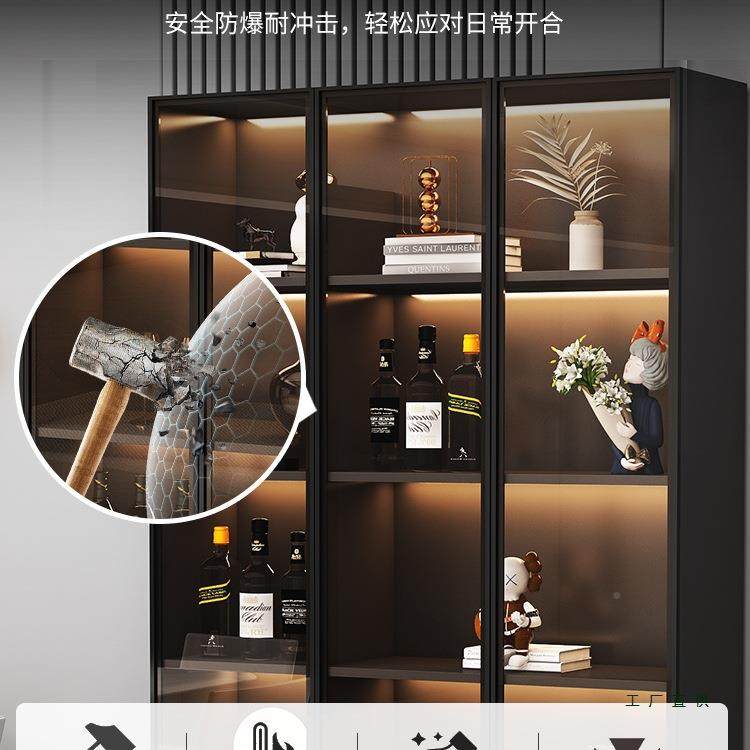 酒柜家用厅储物柜靠墙一体202无品牌/约5新款现简置物柜玻璃代展,饰品/流行首饰/时尚饰品新,DIY配件,淘宝优惠券,粉丝福利购,淘宝优惠卷