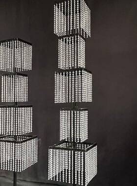 新款婚庆铁艺道具昭华水晶路引韩式婚礼装饰婚礼堂摆件交接区支架