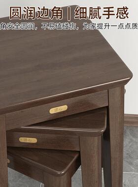 子椅子家用实木高凳餐桌凳子方凳板櫈凳圆凳69261可叠放长登木质