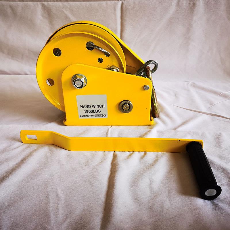 矿用手摇式1800磅施带路钢丝绳手动绞盘面1800磅劣情况恶下拖拽救
