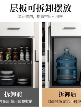 多VRK功能餐纳边柜收好物家靠用客厅储边物柜墙轻奢现代茶水柜带