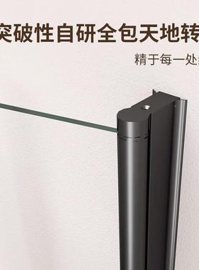 源头厂家折叠门淋浴门合铝金边框钢浴化玻璃隔断室卫生间93454一