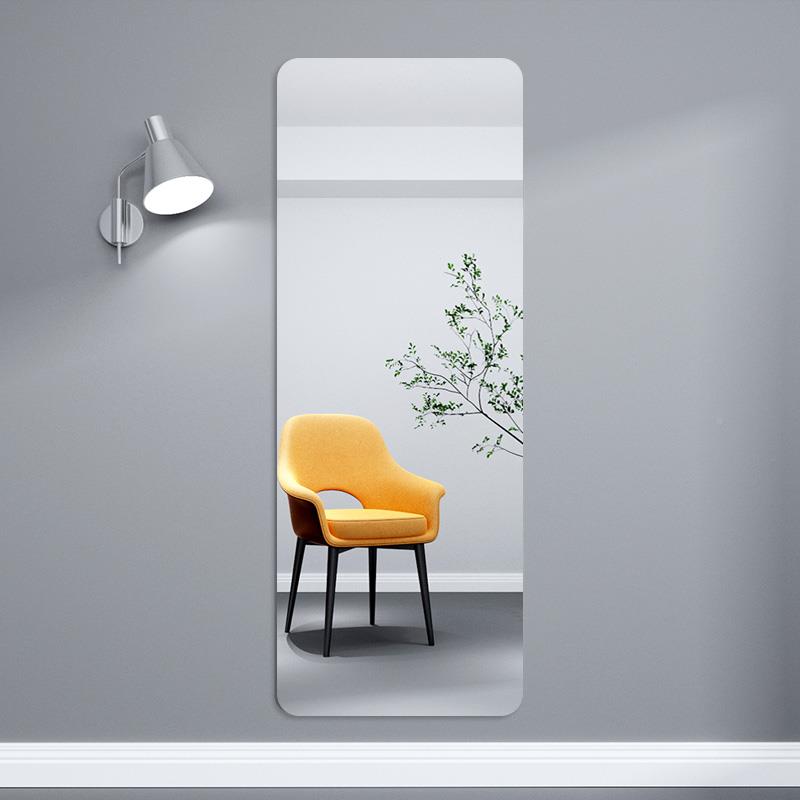 软镜子贴纸2022-8.5亚力全穿衣镜贴粘墙自墙面壁身挂免打克孔高清