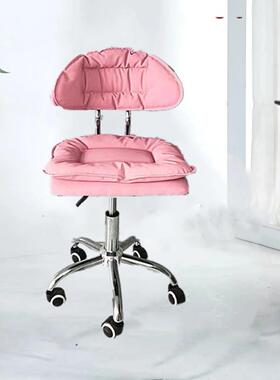 吧台椅轮椅旋转升子降滑椅子前台电57748脑靠背凳高脚轻奢洽谈餐