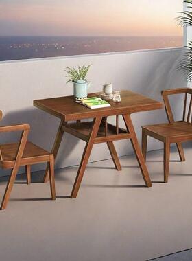优选套实木三阳台件客厅桌椅公网红新款组合休闲可折叠WYO家用办