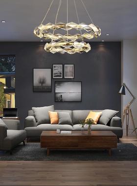 水晶轻奢厅吊灯27877后代简约卧室餐厅客灯现样板房工程艺红术网