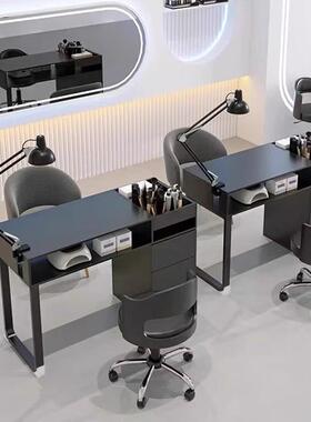 奶油风美甲桌椅套装34500式单双甲人功能多带吸尘美甲桌轻奢网日