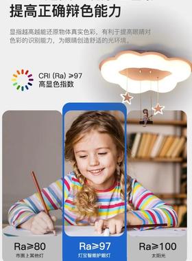 现代简云朵星卧室吸顶灯温馨浪星漫女千孩81072约秋儿童房灯