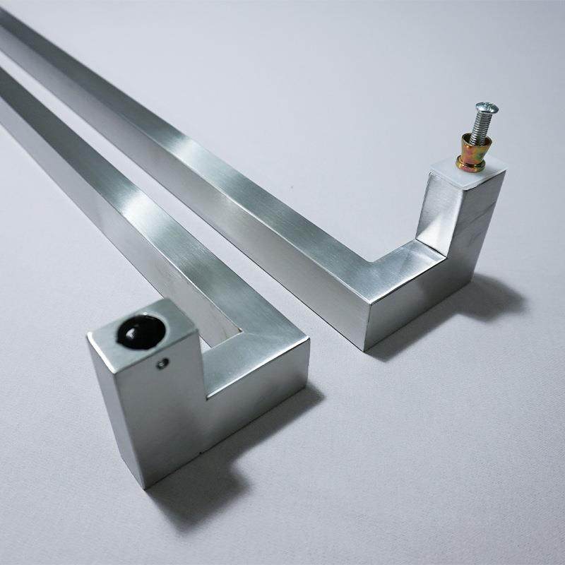 玻璃门拉办公室商玻铺QZE璃推手拉门方管大门拉不手锈钢玻璃门把