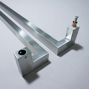 玻璃门拉办公室商玻铺QZE璃推手拉门方管大门拉不手锈钢玻璃门把