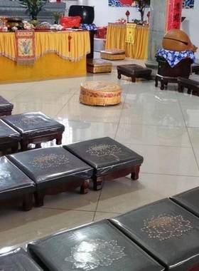 大佛寺PNX拜佛狮凳脚磕头凳禅修跪拜实木禅修垫家用蒲团拜拜佛跪