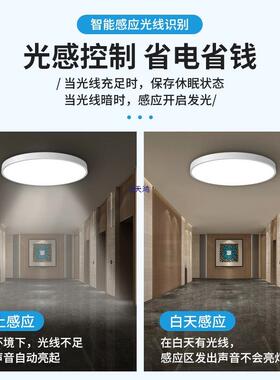 感灯楼梯灯过吸顶灯道应楼道走廊红外CEI人体控自动感应雷达声灯