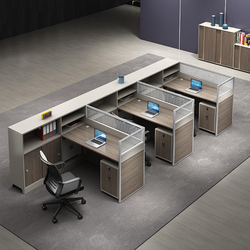 屏工位桌职员办桌公桌公椅组合电财务桌脑桌风单人办公室办卡位现