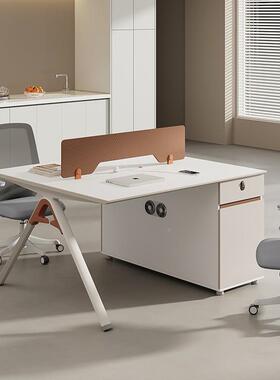 轻职奢简约员办公桌椅组合现工代办座公桌员位75588四六人位卡财