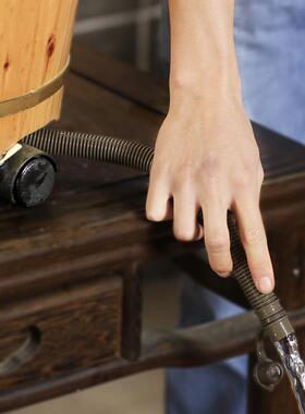 带盖木足浴桶香柏木木盆泡加高脚泡桶脚家用21803桶洗脚木桶