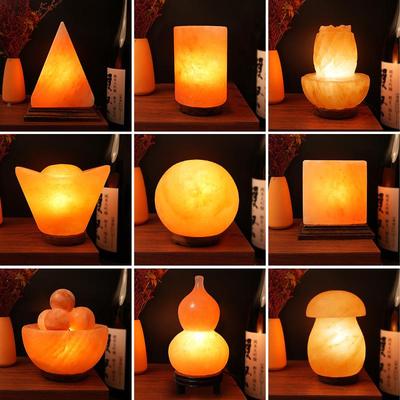 台喜拉雅盐灯马水晶照明灯月亮夜灯摆BGE件餐厅客厅卧室氛围感小