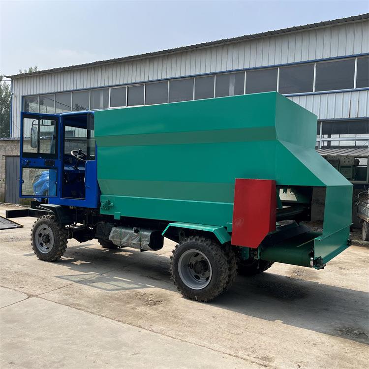 电动输草料料撒场运料车小型自ZY-SLC-3走式拉草投料机养殖双侧出