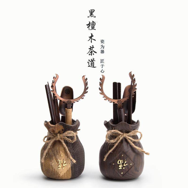 黑檀木福袋六君子实木茶道套装茶夹杯叉茶勺创意简约复古茶具配件,机械设备,其他机械设备,淘宝优惠券,粉丝福利购,淘宝优惠卷