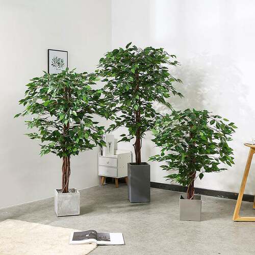 仿真绿植木杆榕树室内客厅大盆栽大型植物装饰橱窗楼梯拐角造景