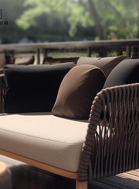 闲QY0011藤花园户外藤休编发庭院沙防水防晒家具组合民宿别墅室外