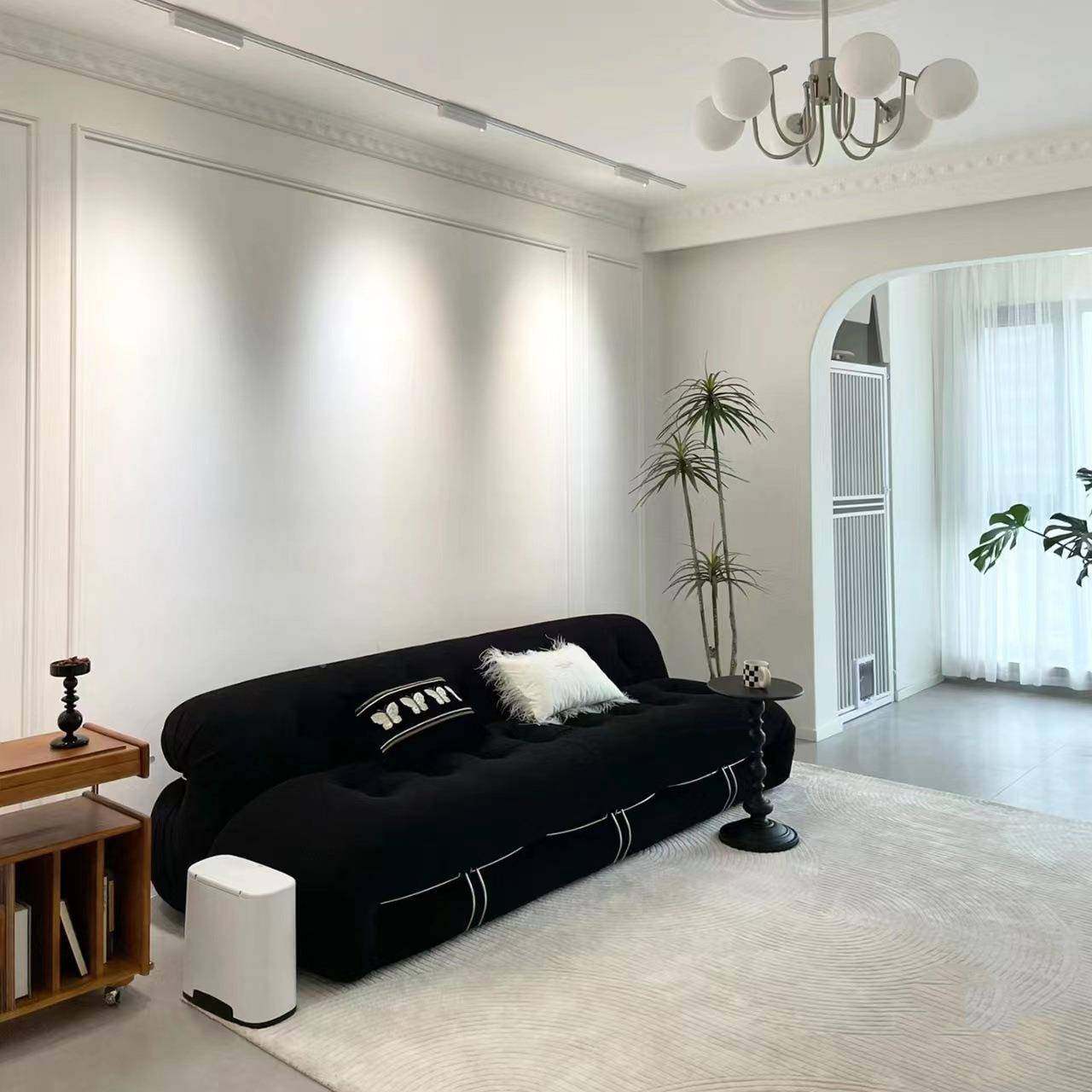 式奶油风发设师河马沙简AFZ约单人沙发椅复计古钢牙休闲懒人沙法