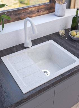 厨房洗洗手台式小单槽石日英石水槽kitc44278hensink网碗红板碗槽