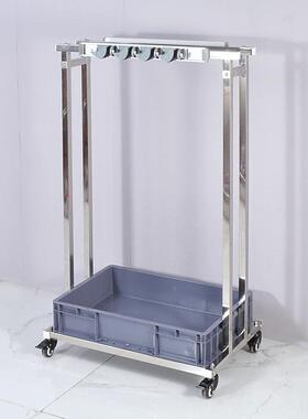 不锈钢落地把架墩布扫把挂式钩可移动清洁工拖具77706纳整理拖把