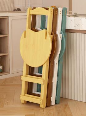 楠餐椅简易折叠椅家用吧台椅靠竹背高凳脚椅客厅便携阳台休31608