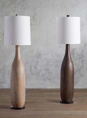 美立式馨新款上市简约35007实木复古落感民客厅式灯具温卧宿室沙