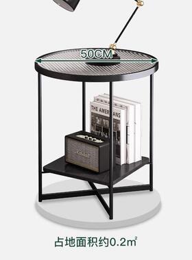 家用客厅现货小BFY户型置小物台厂家几阳台桌子玻璃岩茶板小圆桌