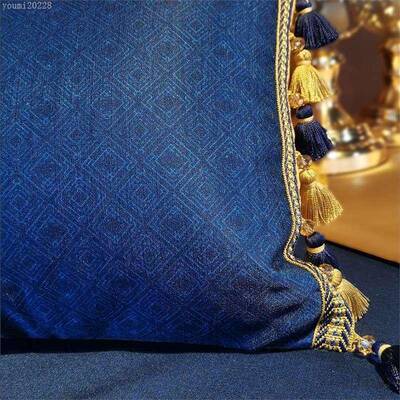 高钱MLI档美式轻奢印花动物靠金豹垫尚时抱枕样板房沙发靠背腰枕