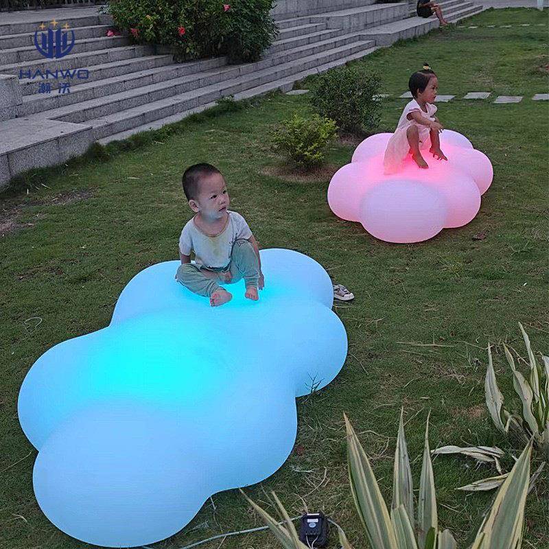 户外发光灯云朵景灯MDA置防雨棉花造庭院景观露营花园布氛围草坪