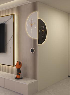 爆款包现代双面转角时钟拐角用挂表客厅挂钟约新款挂墙家简钟9769