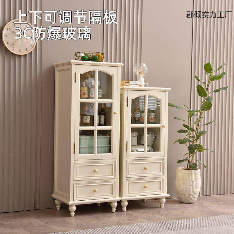 新款家酒柜实木法式用油风奶美式客厅餐边柜用电视柜旁柜欧式GJQ