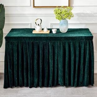 活办公会动议桌桌布台布桌面金丝绒绒布布套长方形无品牌/裙桌子