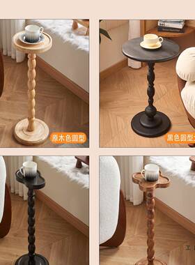 中茶古小几实木复古边几用家沙子发边柜床头置HGV物架迷你圆桌高