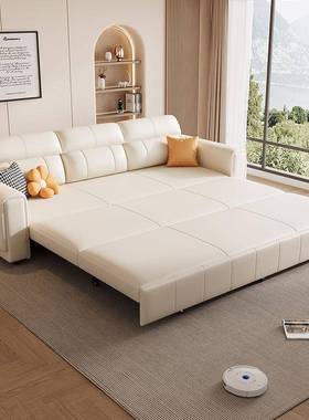 收WNB新款沙发床两用简约功能储物可折叠一户体奶多油客厅小型纳