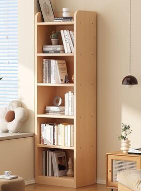 实书架落转角置物架一体DSY靠儿童收木纳架地客厅窄墙柜亚马逊