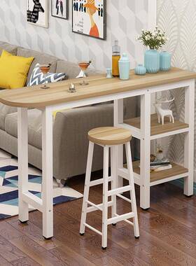台吧台桌家18081用客厅桌小隔吧台厨房断柜阳靠窗桌高脚椅窄长餐