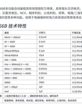 伊万厂家VC266用B验电相序火3线判别小电流真有效值钳万PSU形表