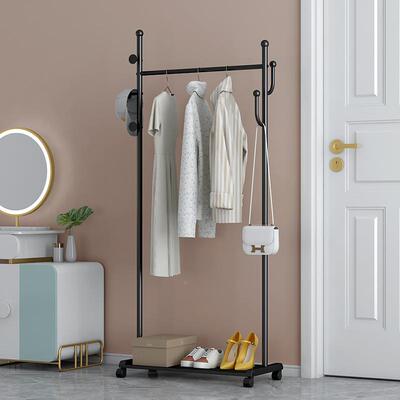 轻奢用立HDW式挂衣落地卧室网红房间衣架进门客厅架家角落挂衣帽