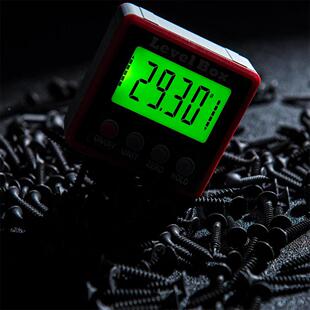 数角显倾倾角仪度尺测量倾斜度带背光便LOB携式强磁数显角角盒