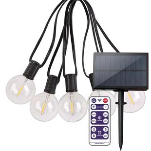 新款 饰 户外LED太阳能G40灯串防雨E12串灯庭院节日G50圣诞装