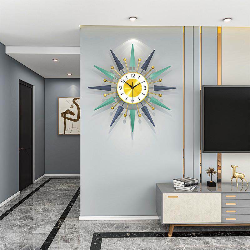 现代简约挂钟钟表客厅家用高级感轻奢时尚餐厅玄关装饰挂墙时钟