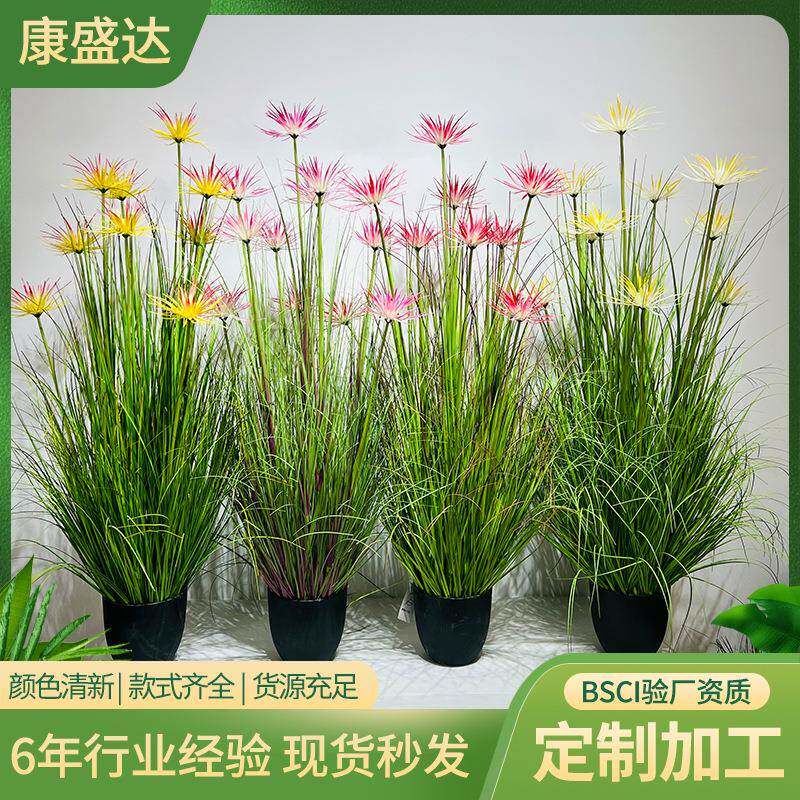 仿真洋葱草晴天草客厅阳台落地装饰摆件北欧风简约花艺