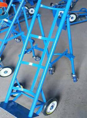 静万加厚叠手推平板车运输轻便手推54864车搬运车向轮音折折叠平