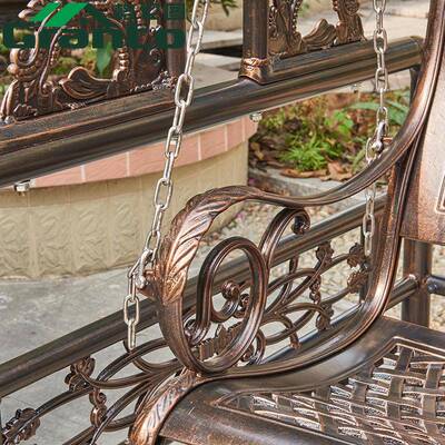 铸户外秋千室外庭院摇椅42160成人家用人吊篮吊花椅铝双园休闲荡