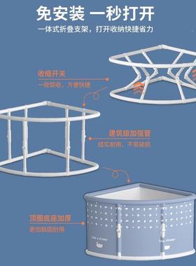 形折泡澡桶叠扇大人小孩泡浴洗澡用桶61750儿童家宝宝浴缸成人坐