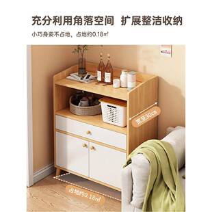 茶水柜置物柜家用靠边客厅CCC立柜墙收纳架小柜子储柜矮柜柜餐物