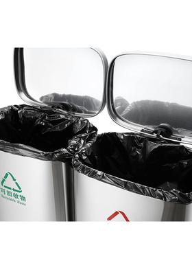 简约客厅不锈钢桶圾家用脚踏式带盖大56980容量办公室202垃高5新